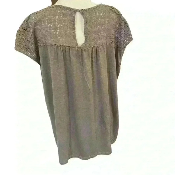 Torrid Super Soft KnitsTop Size 00(M/L) Olive Green Crocheted Embroidered Casual - Picture 6 of 9